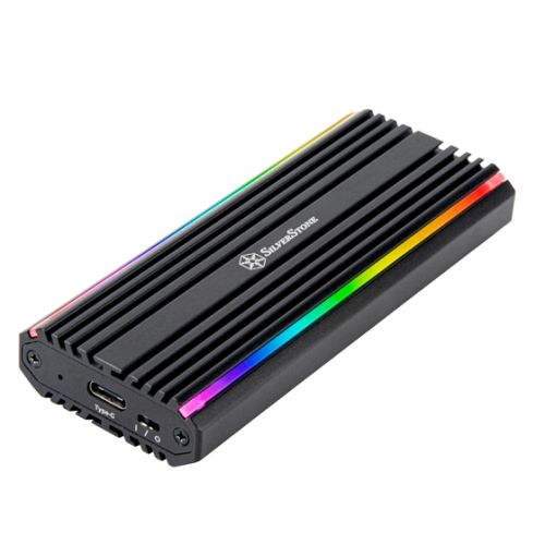  SST-MS13 ― USB-C 3.2 Gen2 G 10Gbps NVMe / SATA M.2 SSD RGBエンクロージャの製品画像