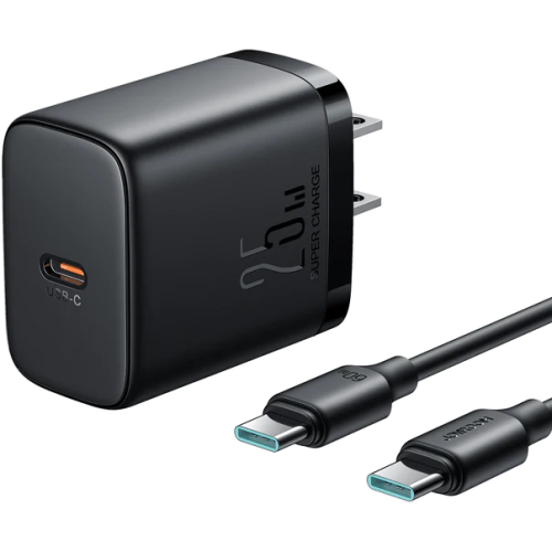  25W 急速充電器 TCF11 ― USB-Cケーブル付きの1ポートPD対応ACアダプターの製品画像