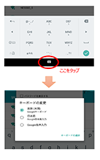 パスワード文字入力の切り替え