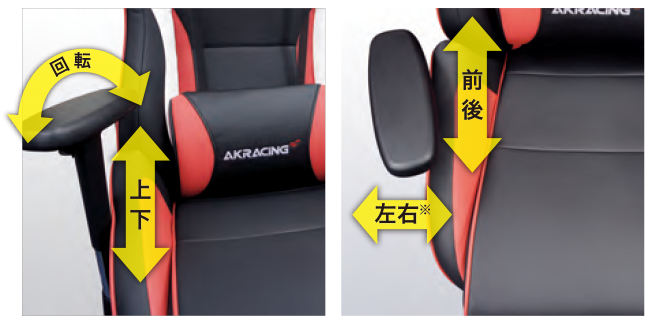 Akracing アームレストの調整について テックウインド株式会社