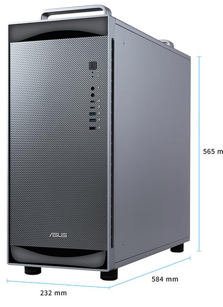 ASUS ExpertCenter Pro ET900N G3 本体サイズ(幅232mm、奥行584mm)