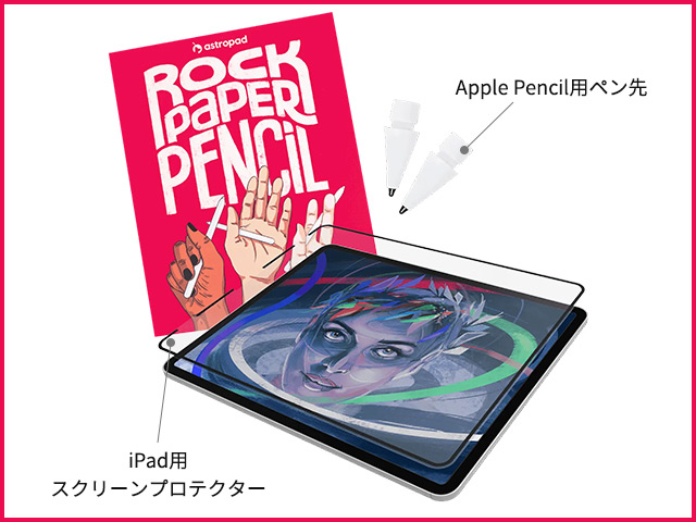 紙にボールペンで書くような感覚でiPadで絵を描いたり文字を書いたりできます。