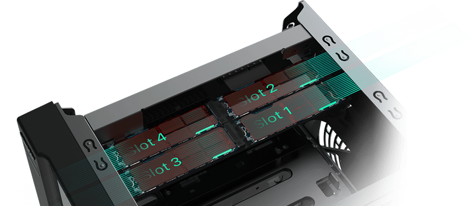 4つのM.2スロット
