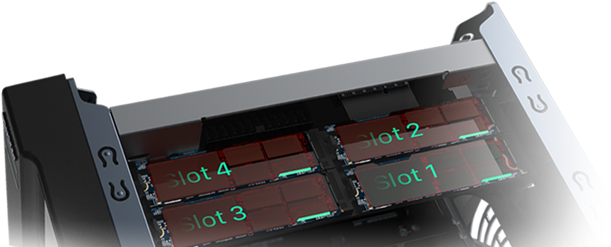 4つのM.2スロット