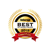 Interop award 2019の受賞バッジ