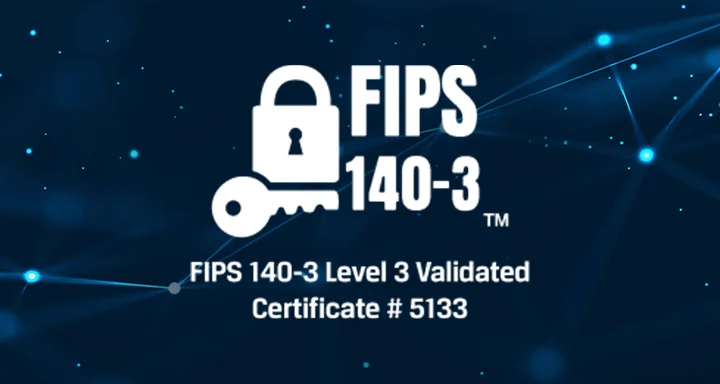 FIPS 140-3 レベル 3 認定バッジ