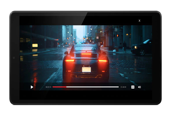 動画を表示しているTab M8(FHD)の写真