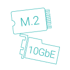 QM2 M.2 SSD/10GbE PCIe カードのイメージ