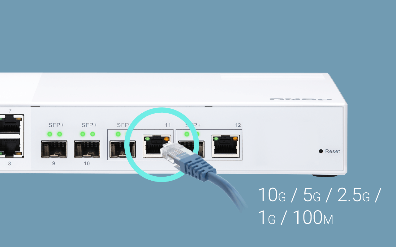 10GBASE-TとNBASE-Tで高速化するイメージ