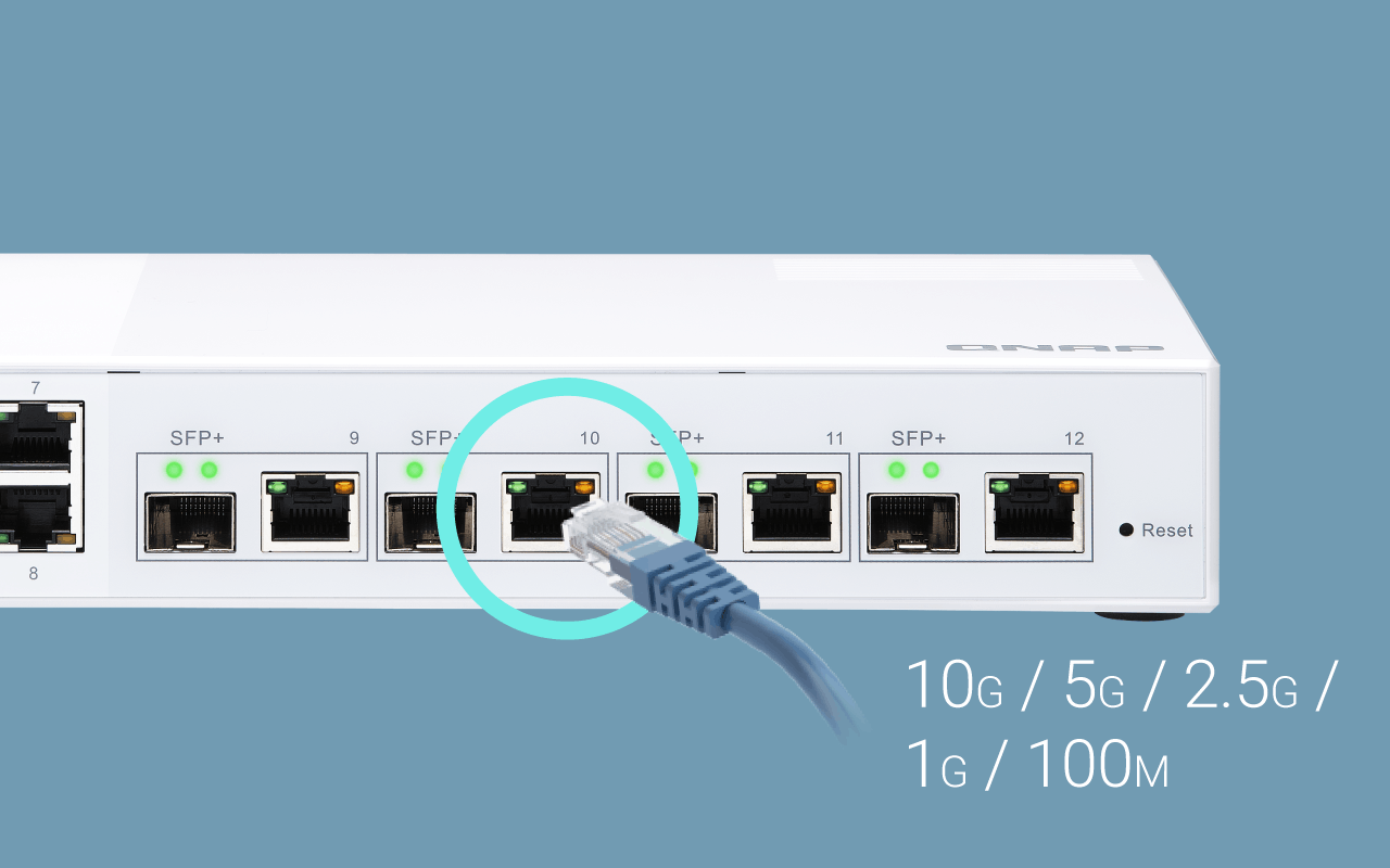 10GBASE-TとNBASE-Tで高速化するイメージ