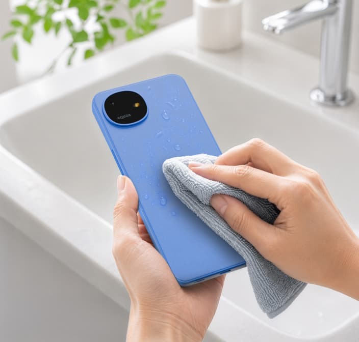 IPX5/8/9防水・IP6X防塵対応のAQUOS wish6