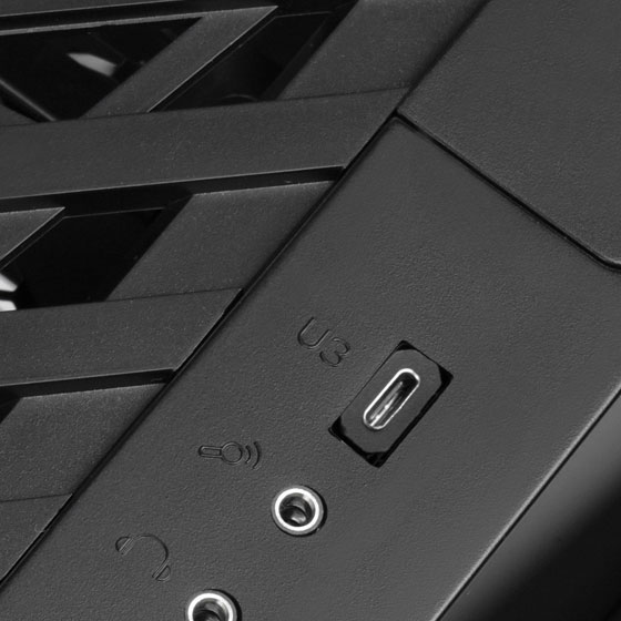 Top front I/O ports