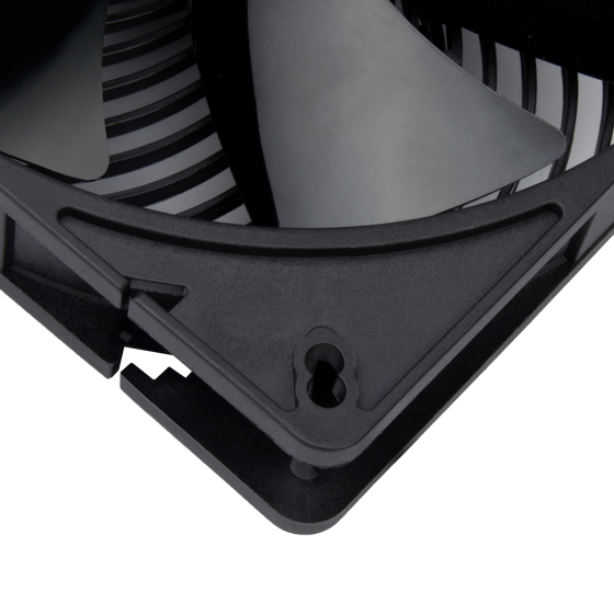Mounting holes designed for 135mm and 140mm fan mounts.