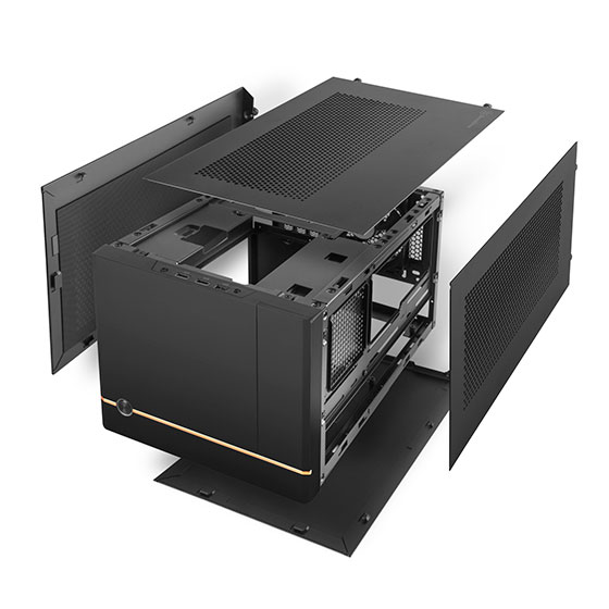Modular design with 4 removable panels (top, left, right, bottom)