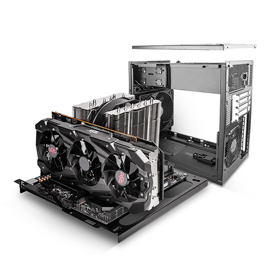 Removable motherboard tray and top panel design