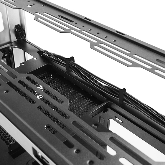 Top fan and radiator mounting holes