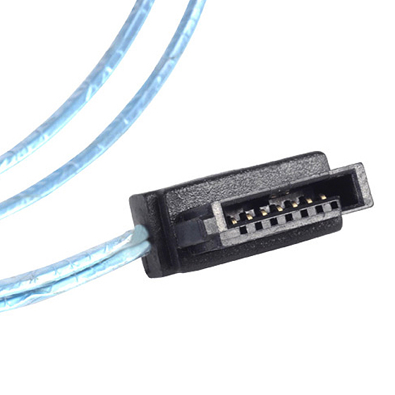 Lateral 90° angled SATA connector