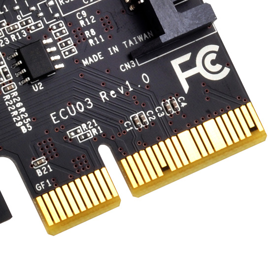 PCI-E Gen2.0 x2, throughput up to 10Gbps