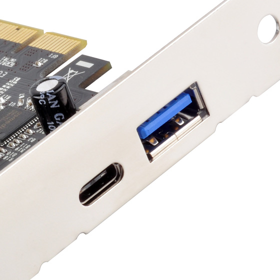 SuperSpeed USB 3.1 with Type A and Type C ports
