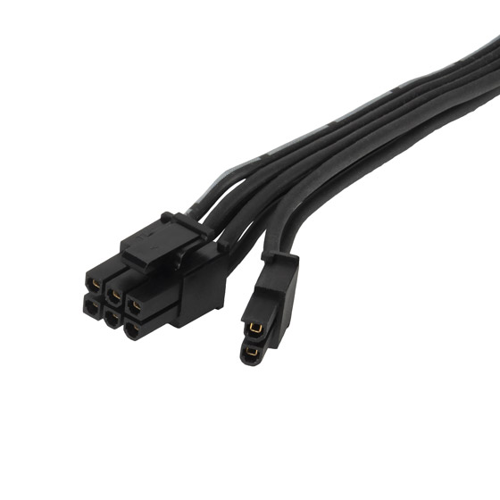 1 x 6+2 pin PCIe connector  (Separated)