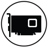 幅広いPCIeカード互換性アイコン