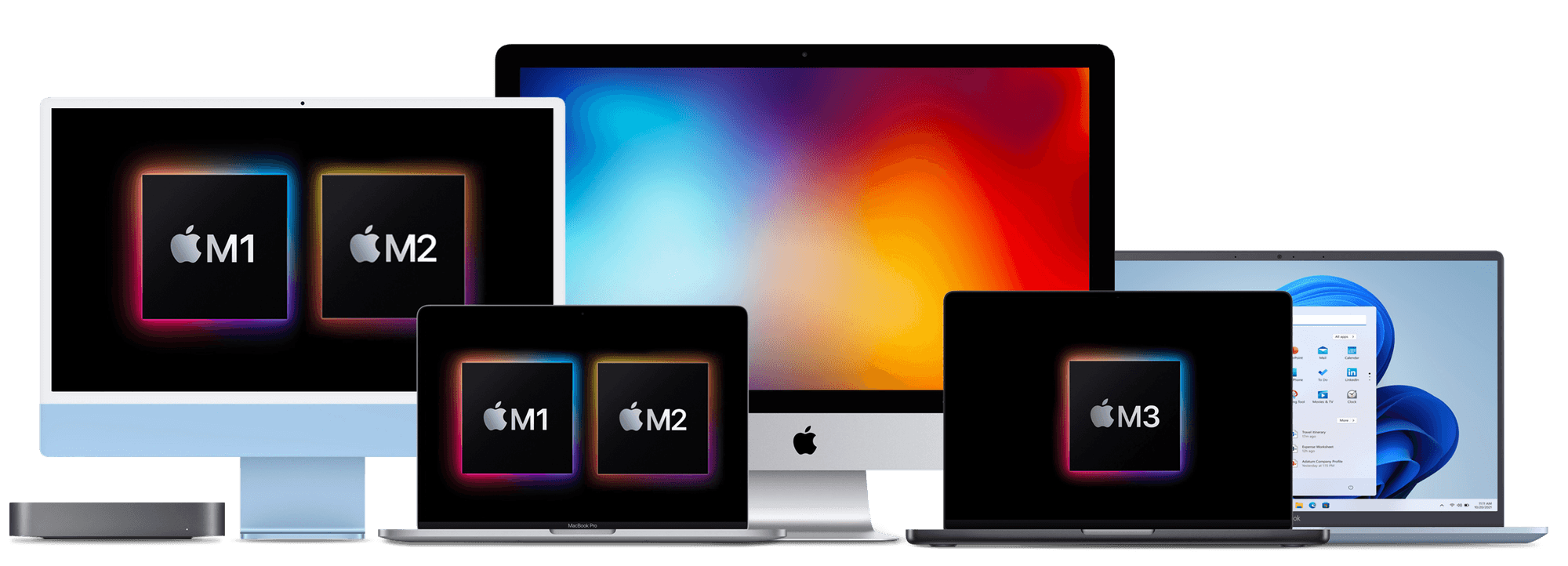 M Series Macs and Intel Mac and Windows Computers