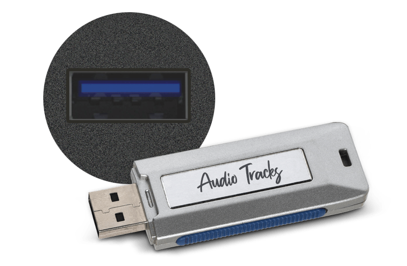 USBフラッシュドライブを挿したUSB-Aポート