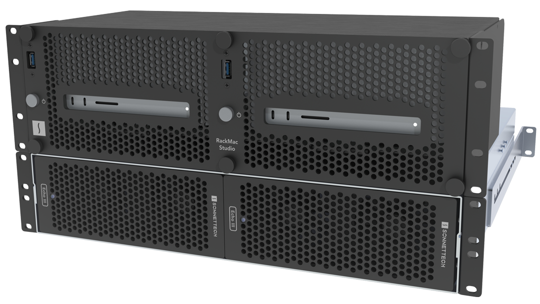 Echo III Rackmount筐体と組み合わせたRackMac Studio筐体