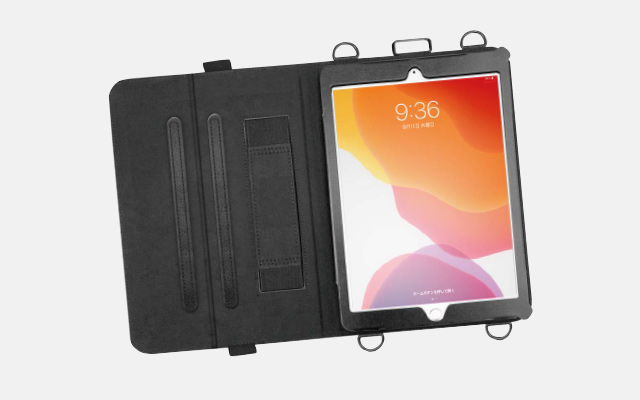 オーダーメイドケースを装着したタブレットの画像。