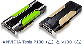 NVIDIA Tesla P100とV100の画像