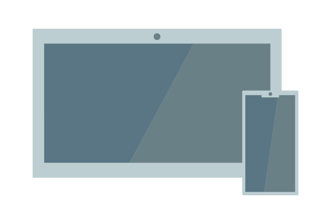 タブレットとスマホのイラスト