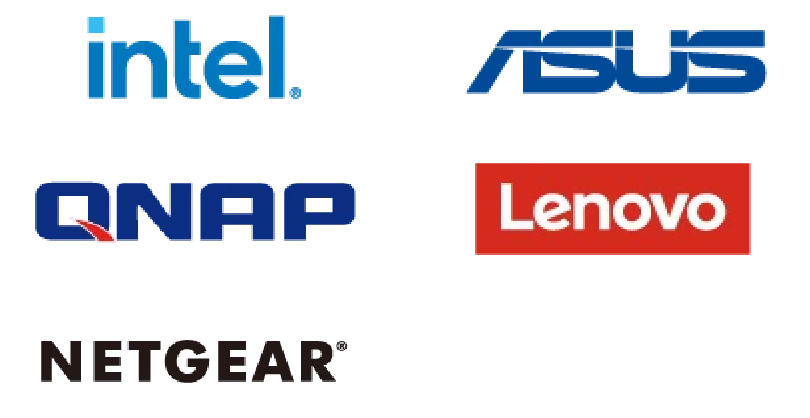intel ASUS QNAP Lenovo NETGEAR