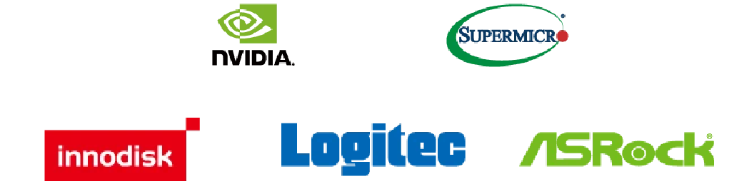 NVIDIA. SUPERMICRO innodisk Logitec ASRock