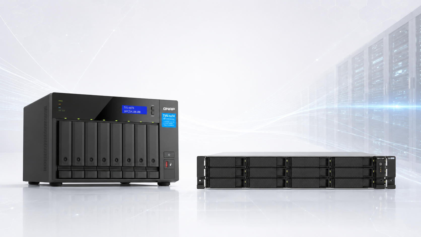 QNAPのタワー型NASとラックマウント型NAS