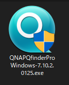 Qfinder Proのインストーラーアイコン。