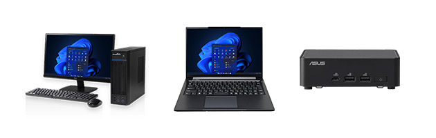 デスクトップPCとノートPCとミニPC