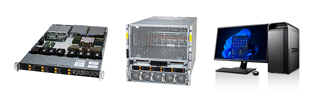 ワークステーションとAIサーバーと2Uサーバー