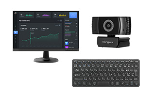 モニターとWebカメラとキーボード