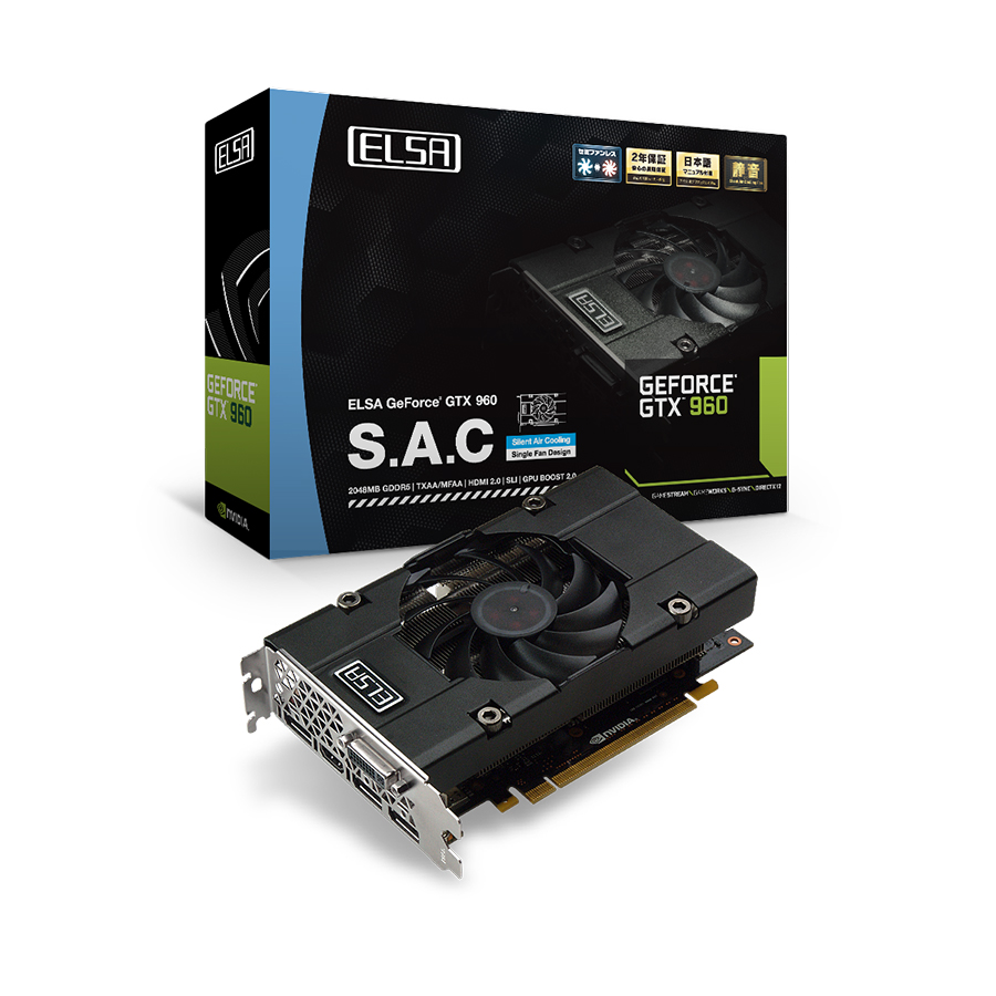 ELSA Japan GeForce GTX 960 2GB S.A.C SS｜テックウインド株式会社