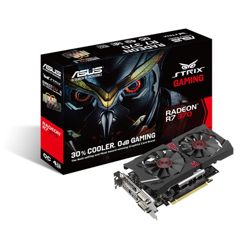 グラフィックボード・グラボ・ビデオカード ASUS STRIX-R7370 4gb ASUS Radeon R7 370 Graphics Card STRIX-R7370-DC2OC-4GD5