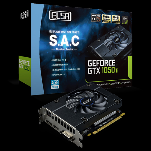 PCパーツELSA シングルATX 1050ti 4G