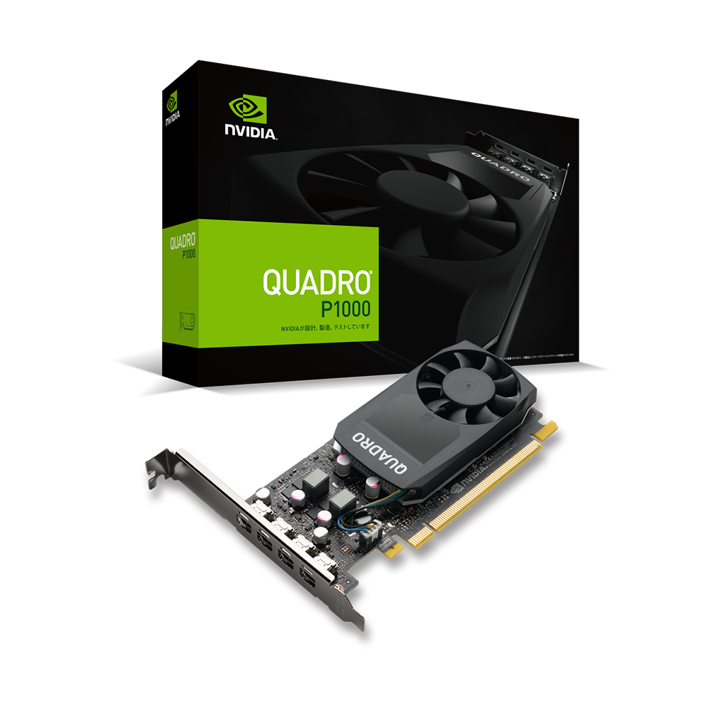 NVIDIA Quadro P1000 4GB GDDR5 SDRAM 搭載