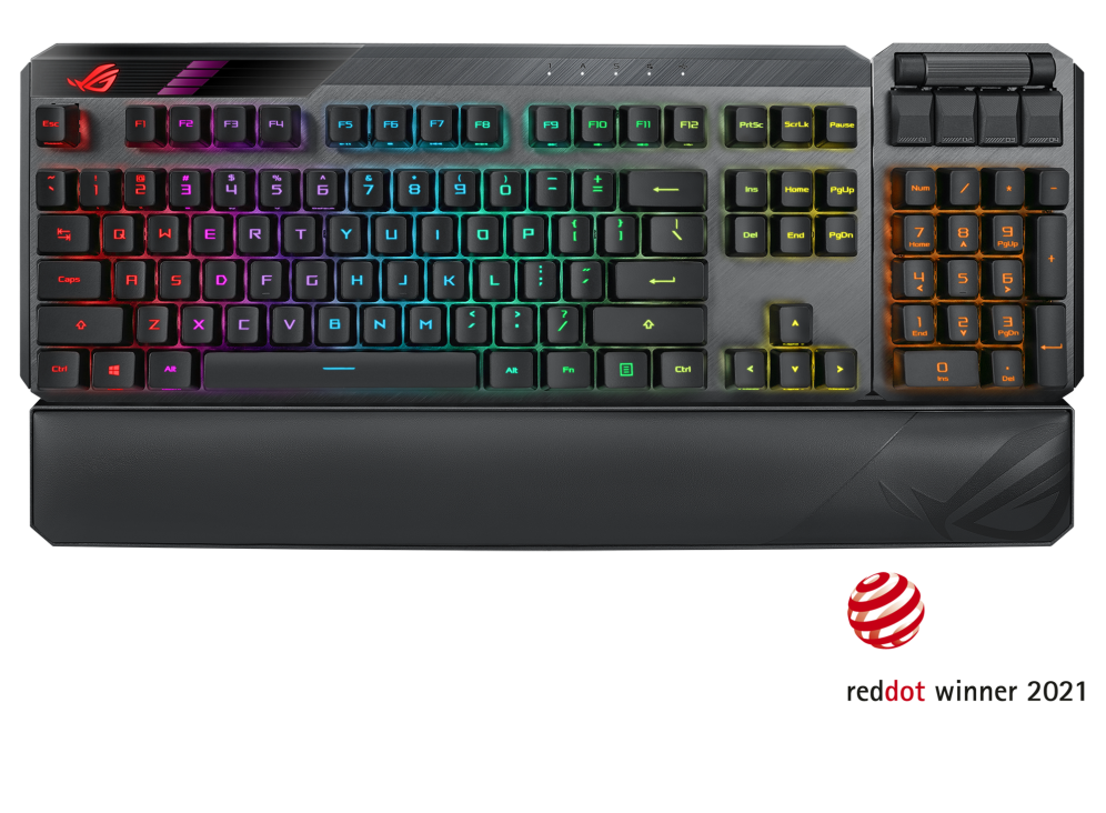ROG Claymore II - 脱着式テンキーパッド付きゲーミングキーボード