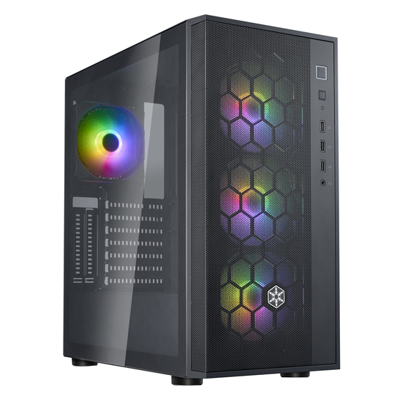最旬ダウン SST-FAR1W-PRO-V2 スタイリッシュで個性的な強化ガラスミッド ― Pc Case (For Self -Made Pc)