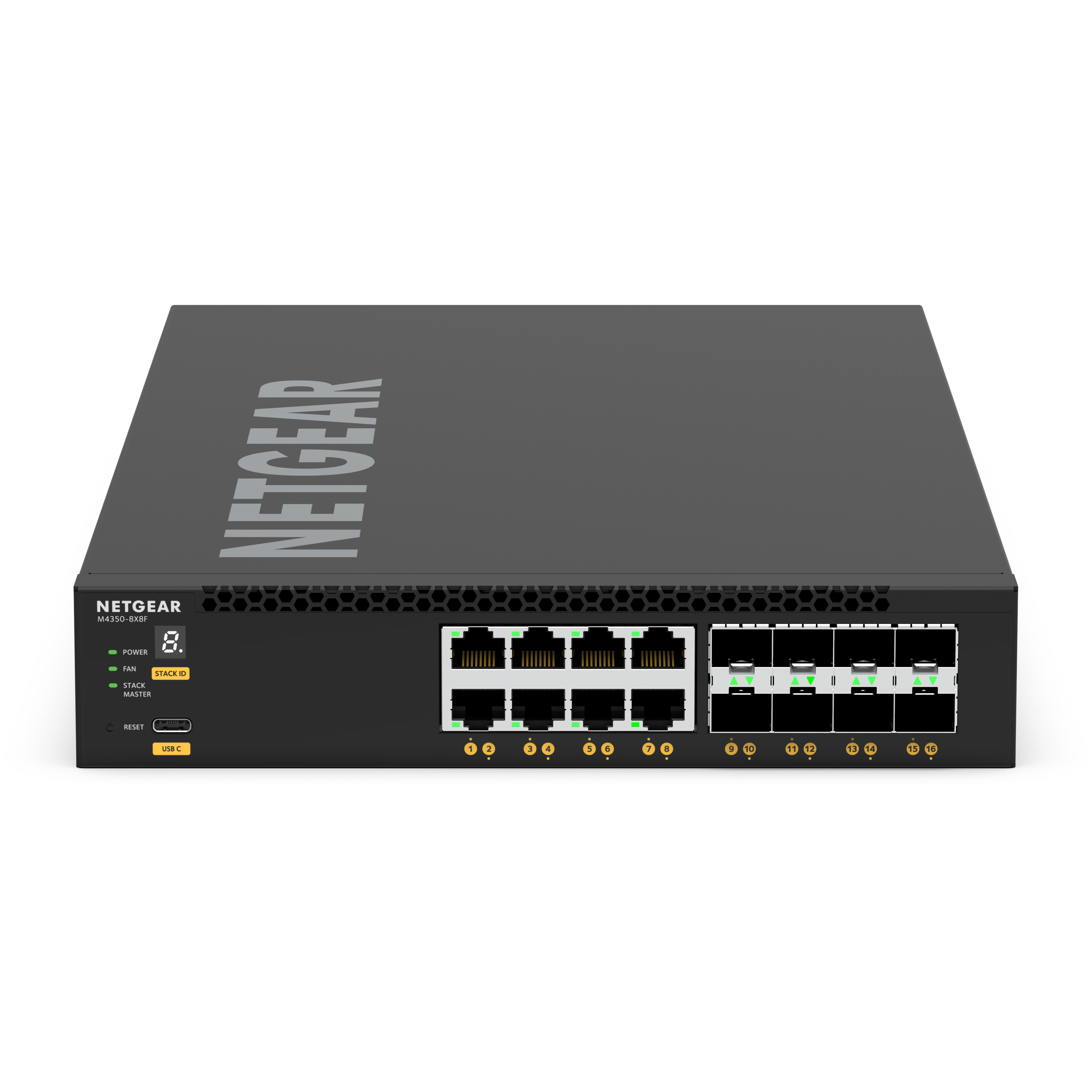 M4350-8X8F ― 10G/5G/2.5G/1Gx8, 10G SFP+x8 フルマネージ 