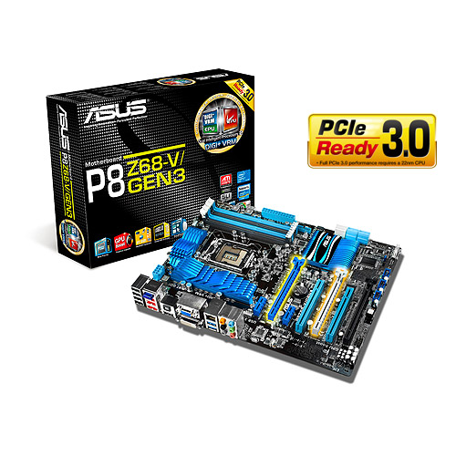 ASUS製　ATXマザーボード　P8Z68-V　LGA1155