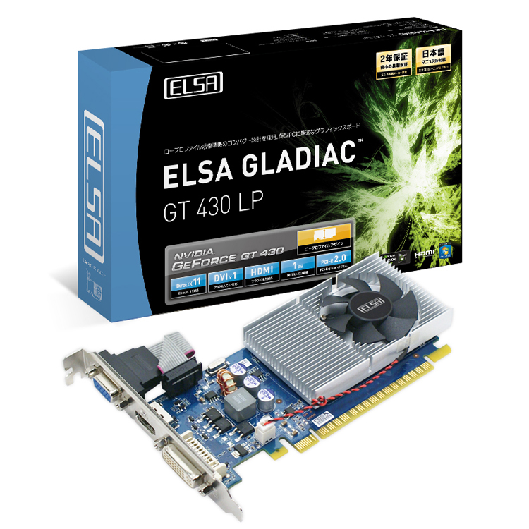 ELSA Japan GLADIAC GT 430 LP 1GB｜テックウインド株式会社