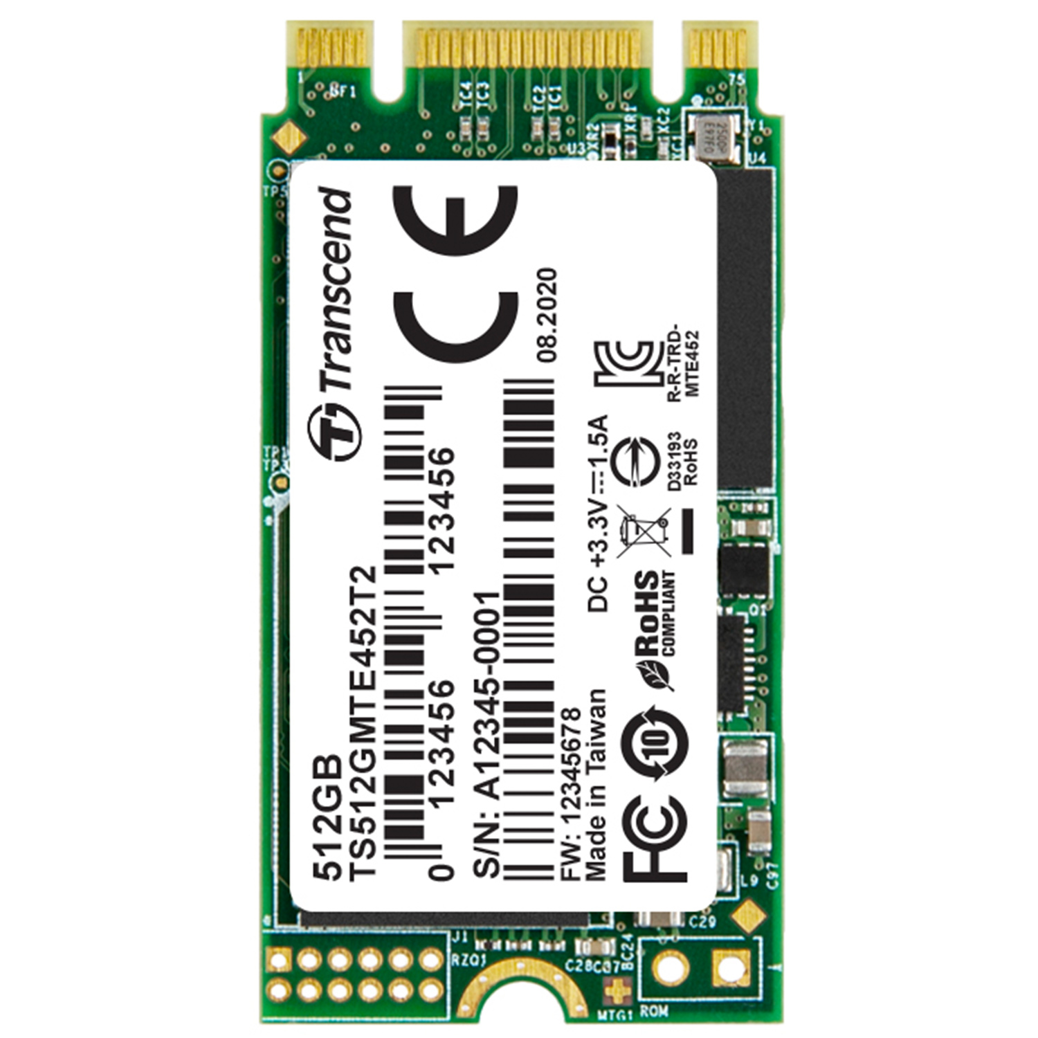 Transcend 産業用 高信頼 高耐久 M.2 SATA SSD 128GB