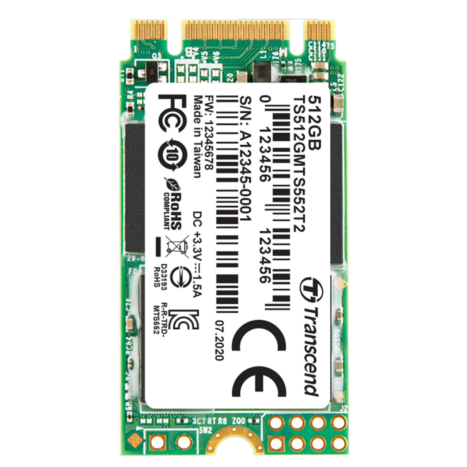 Transcend 産業用 高信頼 高耐久 M.2 SATA SSD 128GB