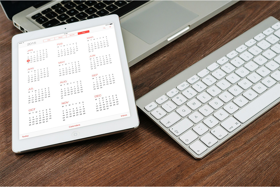 タブレットでより効率の良いスケジュール管理を！